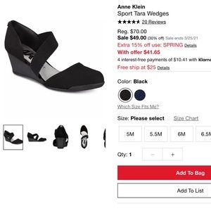 Anne Klein Sport Tara wedges Black size 8